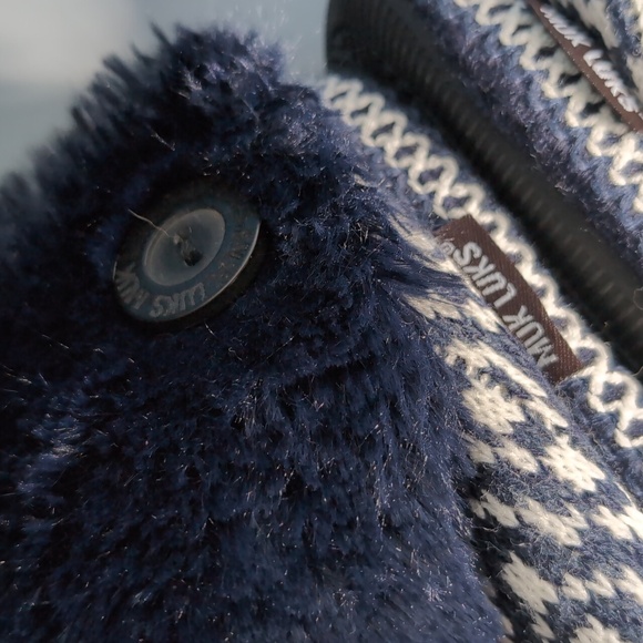 Muk Luks Melinda Womens Dark Sapphire Blue Bootie Slippers. NWOT - Picture 8 of 16